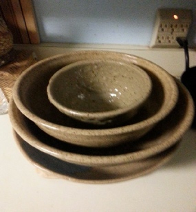  few bowls I made for a friend made by  local potter & Realtor Ron Zemetres
