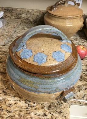 cookie jar I made for a friend made by  local potter & Realtor Ron Zemetres