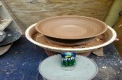 lutz pottery big flat bowl